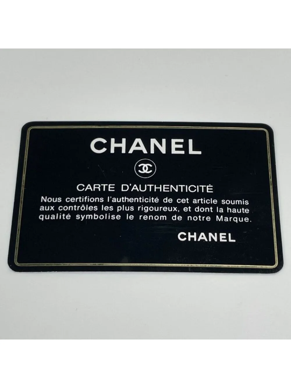 Chanel Shoulder Bag CC Logo Leather Navy
